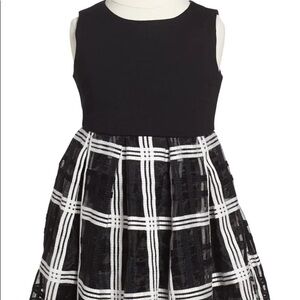 Milly minis embroidered organza fit flare dress